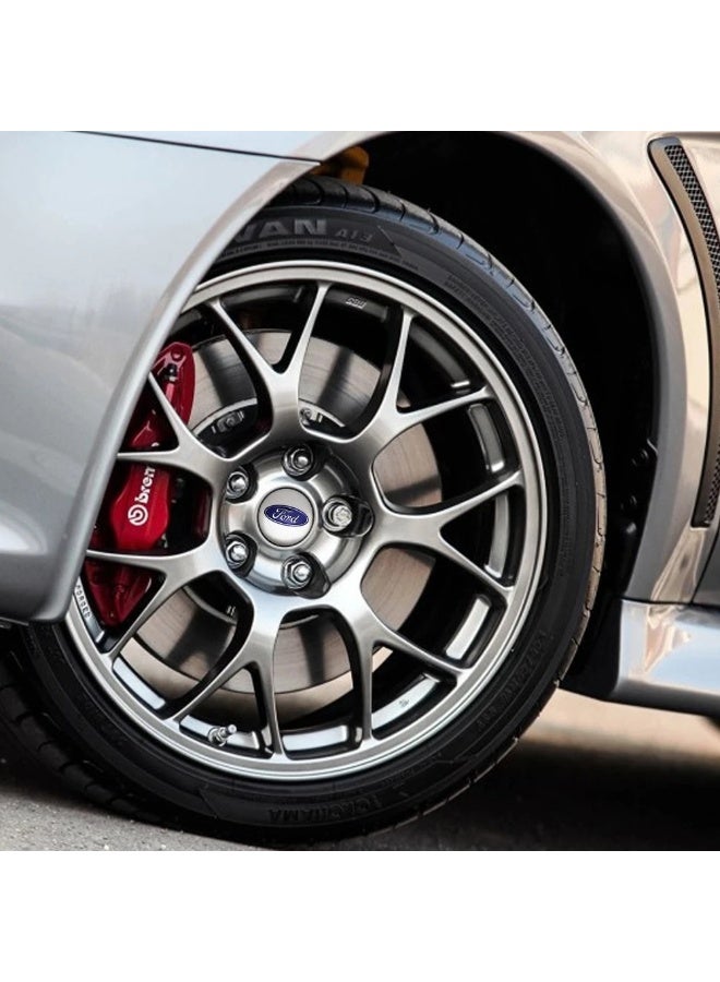 فورد 4 Pcs 56mm Silver Wheel Center Hub Caps for Ford | Easy-Fit Alloy Wheel Center Caps - Image 5